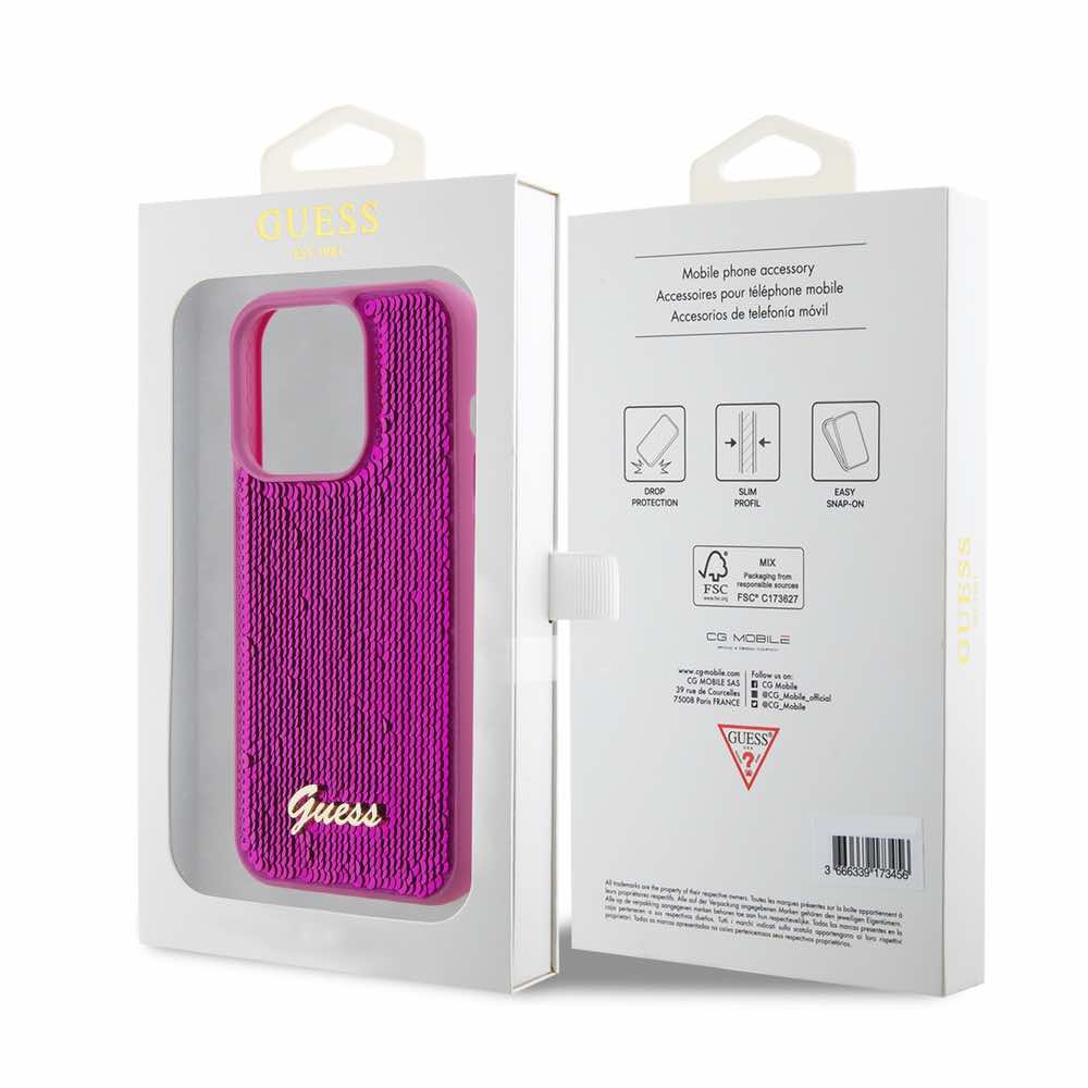 Guess iPhone 15/14/13 Back Cover - Magenta