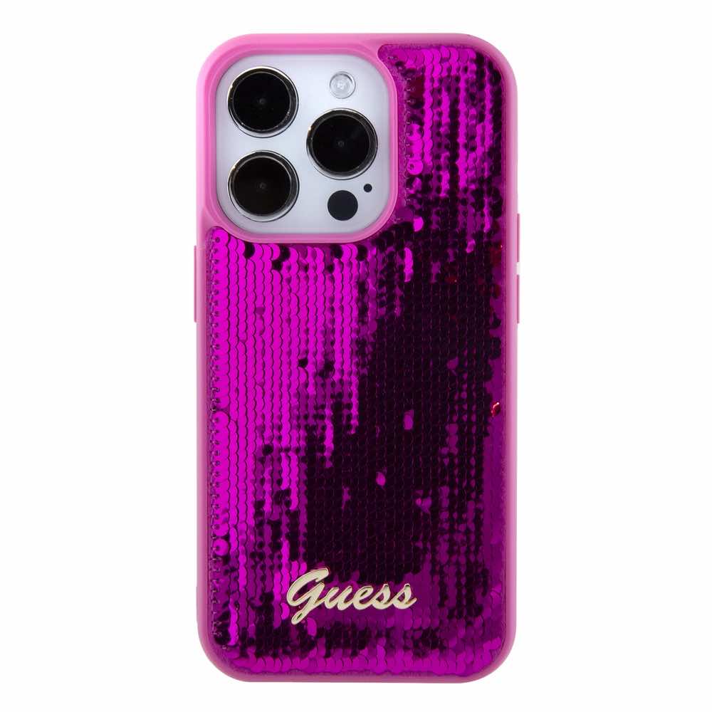 Guess iPhone 15/14/13 Back Cover - Magenta