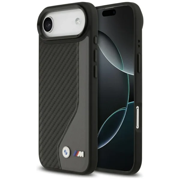 BMW M MagSafe Case iPhone 17 Air – Antraciet (Carbon Line & Logo)
