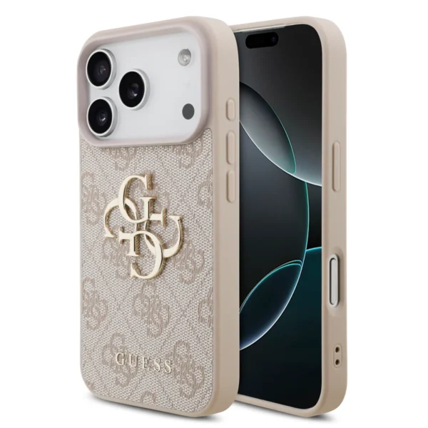 Guess Hardcase iPhone 17 Pro Max – Roze (4G PU Big Logo)