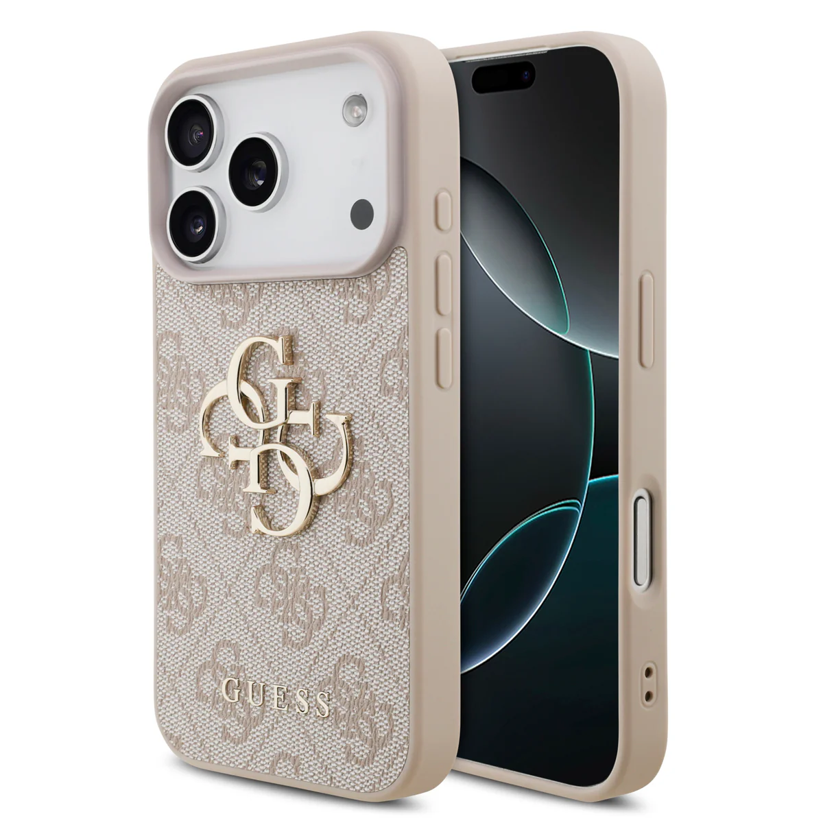 Guess Hardcase iPhone 17 Pro Max – Roze (4G PU Big Logo)