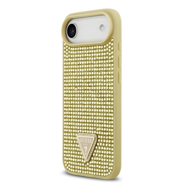 Guess Hardcase iPhone 17 Air – Goud (Rhinestone Triangle Logo)