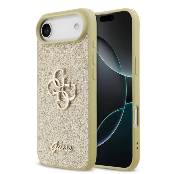 Guess Hardcase iPhone 17 Air – Goud (Fixed Glitter Big 4G)