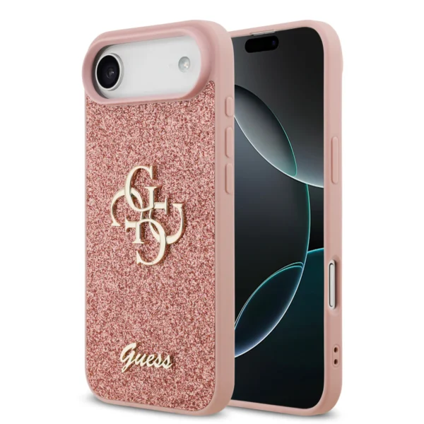 Guess Hardcase iPhone 17 Air – Roze (Fixed Glitter Big 4G)