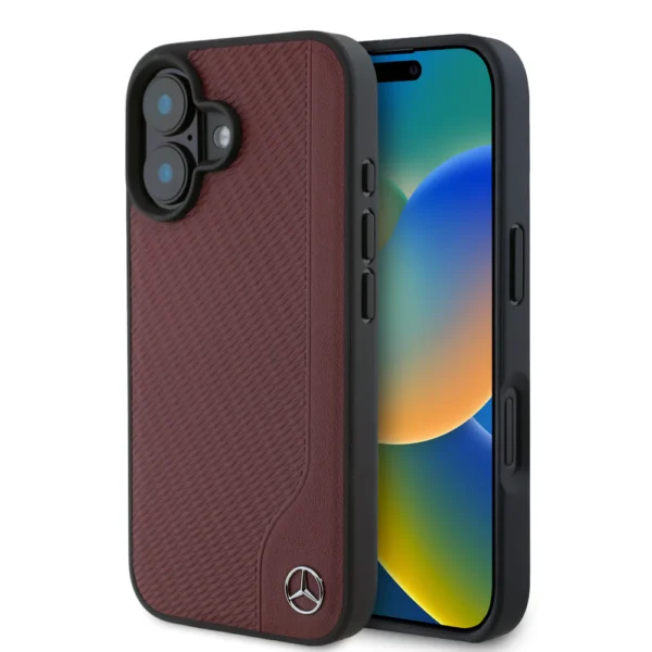 Mercedes-Benz Wood Imitation Leather MagSafe Hardcase – iPhone 16